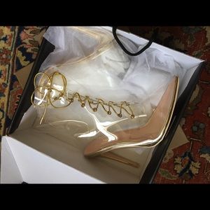 Fashion Nova Translucent Clear Booties Size 8